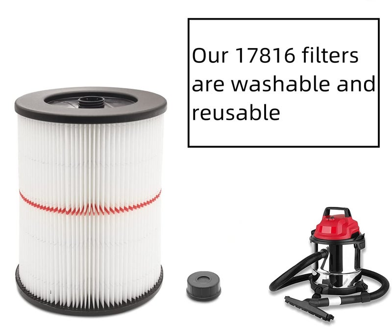 Netezza 17816 Replacement Filter For Craftsman 9-17816 Wet/Dry Vacuum Cleaner Fit 5 gallon,1 pack - Image 5